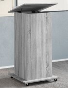 vidaXL Катедра с колелца сив сонома 55x55x107 см инженерно дърво