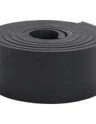 vidaXL Каучуков кант за снежен плуг черен 250x8x1 cm