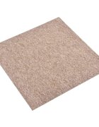 vidaXL Килим 20 бр. Бежово 50 x 50 cm 100% Полипропилен