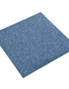 vidaXL Килим 20 бр. Синьо 50 x 50 cm 100% Полипропилен