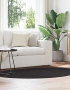 vidaXL Килим HUARTE Черно 120 x 170 cm Полиестер