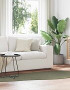 vidaXL Килим HUARTE Горско зелено 100 x 200 cm Полиестер