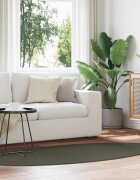 vidaXL Килим HUARTE Леснозелен 100 x 200 cm 100% полиестер
