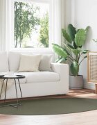 vidaXL Килим HUARTE Леснозелен 140 x 200 cm 100% полиестер