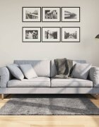 vidaXL Килим HUARTE с къс косъм мек и миещ се антрацит 120x120 см