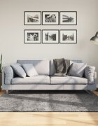 vidaXL Килим HUARTE с къс косъм мек и миещ се антрацит 160x160 см