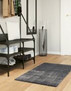 vidaXL Килим HUARTE с къс косъм мек и миещ се антрацит 60x110 см