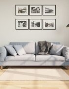 vidaXL Килим HUARTE с къс косъм мек и миещ се бежов 120x120 см