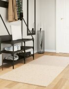 vidaXL Килим HUARTE с къс косъм мек и миещ се бежов 80x200 см