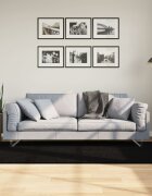 vidaXL Килим HUARTE с къс косъм мек и миещ се черен 100x200 см