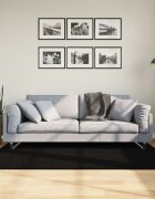 vidaXL Килим HUARTE с къс косъм мек и миещ се черен 120x170 см