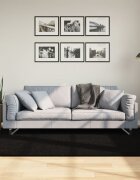 vidaXL Килим HUARTE с къс косъм мек и миещ се черен 140x200 см