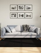 vidaXL Килим HUARTE с къс косъм мек и миещ се черен 160x160 см
