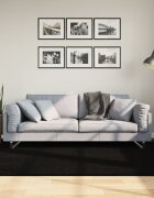 vidaXL Килим HUARTE с къс косъм мек и миещ се черен 160x230 см