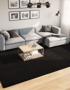 vidaXL Килим HUARTE с къс косъм мек и миещ се черен 240x340 см