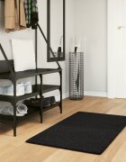 vidaXL Килим HUARTE с къс косъм мек и миещ се черен 60x110 см