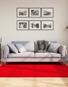 vidaXL Килим HUARTE с къс косъм мек и миещ се червен 160x160 см