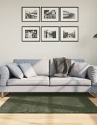 vidaXL Килим HUARTE с къс косъм мек и миещ се горско зелен 120x120см