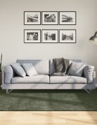 vidaXL Килим HUARTE с къс косъм мек и миещ се горско зелен 160x230см