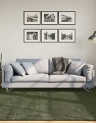vidaXL Килим HUARTE с къс косъм мек и миещ се горско зелен 200x200см