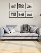 vidaXL Килим HUARTE с къс косъм мек и миещ се кремав 120x120 см