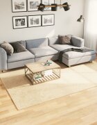 vidaXL Килим HUARTE с къс косъм мек и миещ се кремав 200x280 см