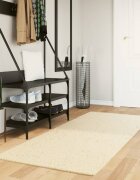 vidaXL Килим HUARTE с къс косъм мек и миещ се кремав 80x200 см
