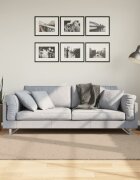 vidaXL Килим HUARTE с къс косъм мек и миещ се пясъчен 160x160 см