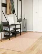 vidaXL Килим HUARTE с къс косъм мек и миещ се руж 80x250 см