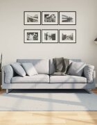 vidaXL Килим HUARTE с къс косъм мек и миещ се син 160x160 см