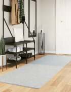 vidaXL Килим HUARTE с къс косъм мек и миещ се син 80x250 см