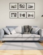 vidaXL Килим HUARTE с къс косъм мек и миещ се сив 120x120 см