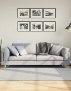 vidaXL Килим HUARTE с къс косъм мек и миещ се сив 160x160 см