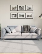 vidaXL Килим HUARTE с къс косъм мек и миещ се сив 200x200 см