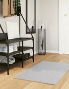 vidaXL Килим HUARTE с къс косъм мек и миещ се сив 60x110 см