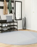 vidaXL Килим HUARTE с къс косъм мек и миещ се сив Ø 200 см