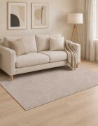 vidaXL Килим IZA Бежово 120 x 170 cm 100% полиестер Нисък косъм