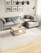 vidaXL Килим IZA с къс косъм скандинавски вид кремав 240x340 см