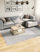 vidaXL Килим IZA с къс косъм скандинавски вид сив 200x280 см