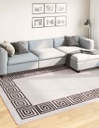 vidaXL Килим миещ се 190x300 см светлобежов