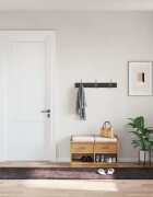 vidaXL Килим миещ се 80x300 см антрацит