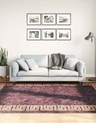 vidaXL Килим миещ се черно и златно 160x230 см