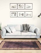 vidaXL Килим миещ се черно и златно 80x150 см