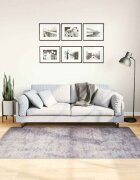 vidaXL Килим миещ се сив 120x180 см