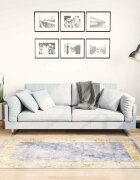vidaXL Килим миещ се сив 80x150 см