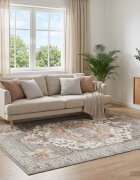 vidaXL Килим ORIZ Кафяво 200 x 200 cm 100% полиестер