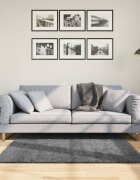 vidaXL Килим OVIEDO с къс косъм антрацит 120x120 см