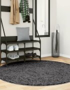 vidaXL Килим OVIEDO с къс косъм антрацит Ø 160 см