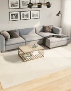 vidaXL Килим OVIEDO с къс косъм бежов 240x340 см