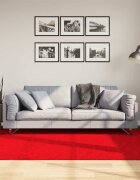 vidaXL Килим OVIEDO с къс косъм червен 160x230 см